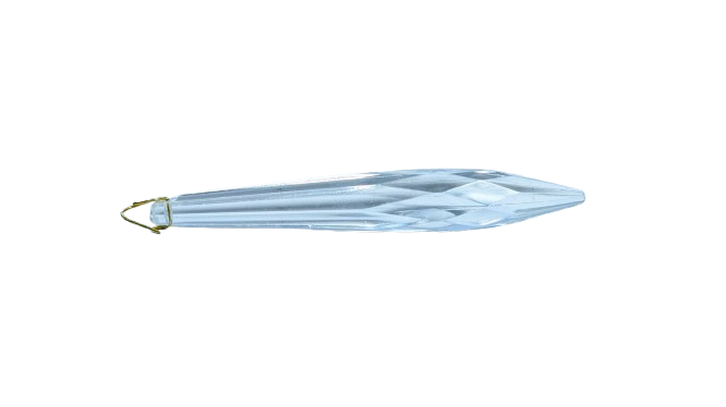 Antik Krystal prisme Is perle. Ca. 1850. Fransk Battan. 102 mmL plus øje.
