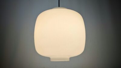 Elegant custom made opalglas entre lampe. Ø26. Møllers restored. Nyt el m.m