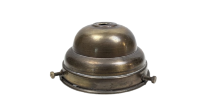 Original glasholder i ældet messing. Gribekant mellem 73- 83 mm. 1920.