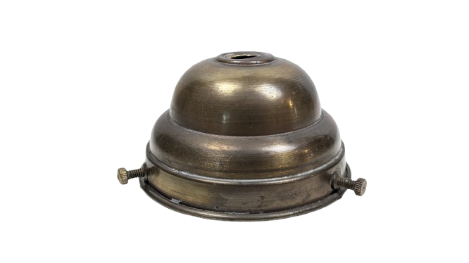 Original glasholder i ældet messing. Gribekant mellem 73- 83 mm. 1920.