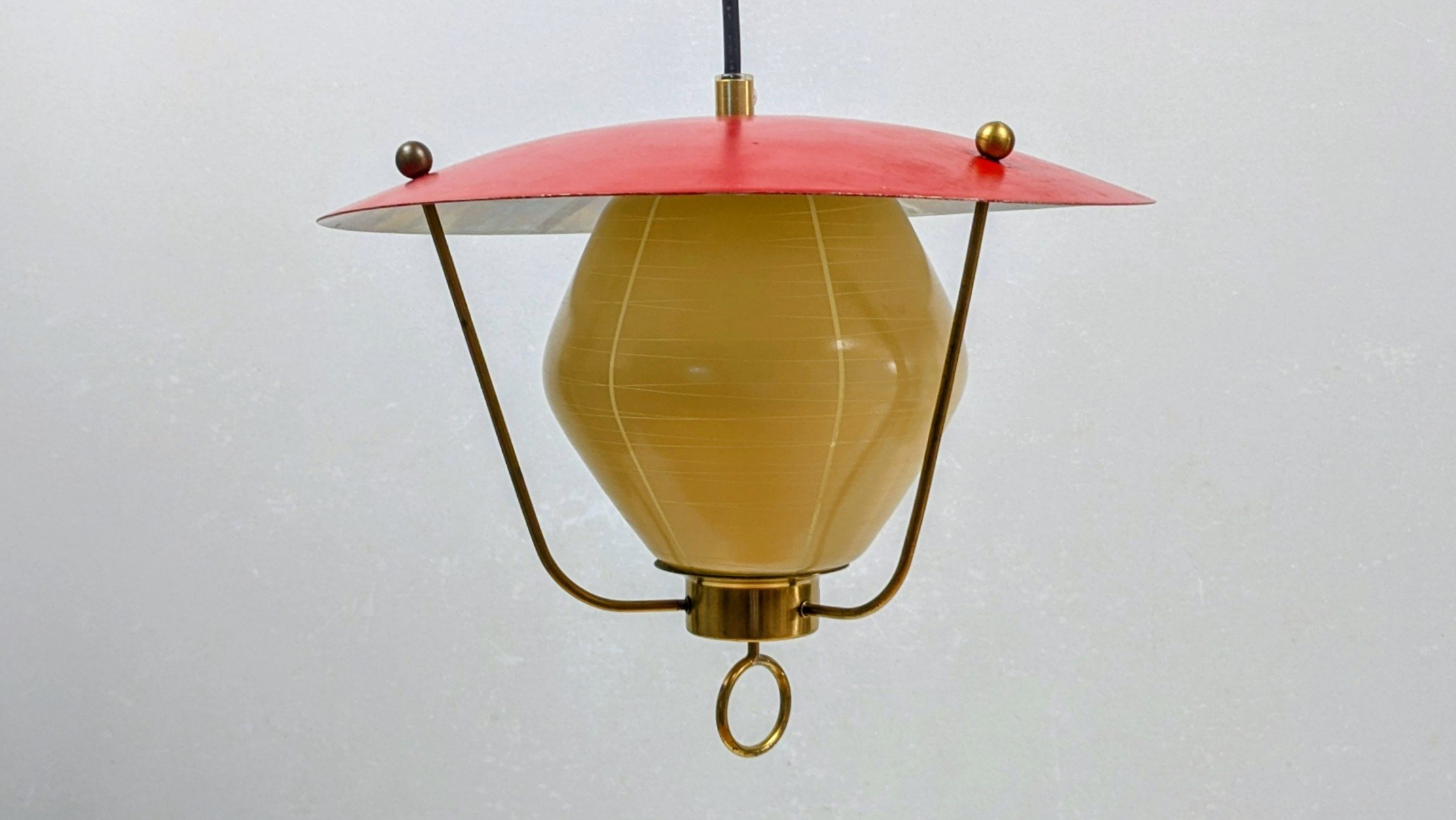 Skøn dansk sommer lysthus lampe fra 1940. Nyt el m.mØ22. LYFA m.fl.
