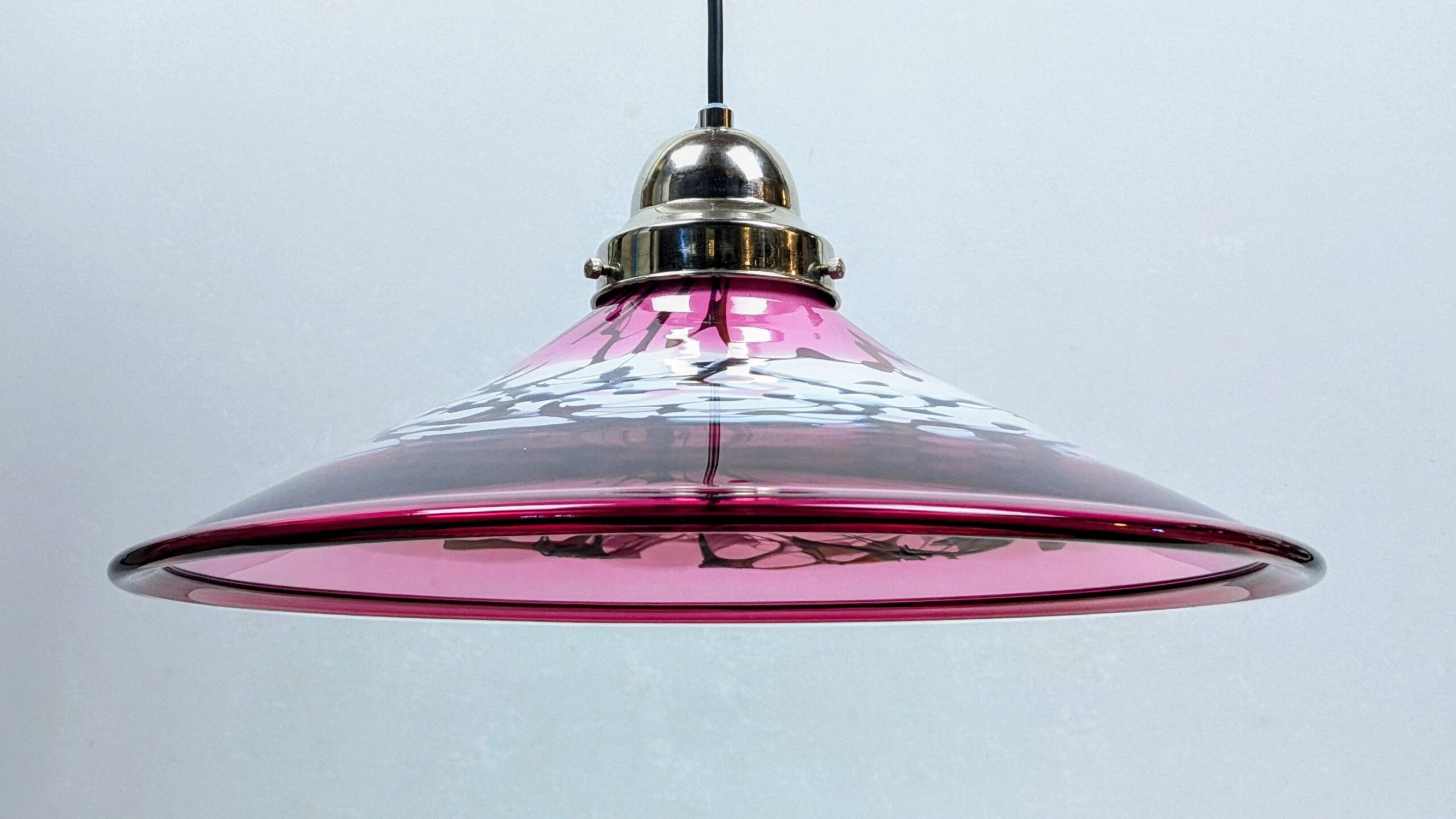Unika håndlavet dansk glas lampe Søndervig Glas pusteri. Ø38. Nyt el.