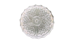 Originalt svensk Rejmyre glas til pendel Nr 504 1978. Reservedel. Ø90. 4,5 mm hul.
