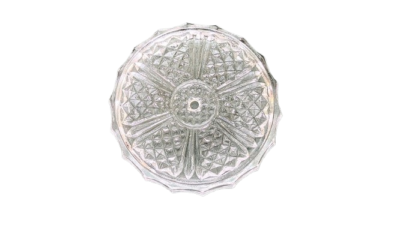 Originalt svensk Rejmyre glas til pendel Nr 504 1978. Reservedel. Ø90. 4,5 mm hul.