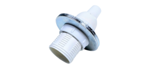 Lampe holder med fatning E14 til bla. Bauhaus og rør lampeglas med bukket kant.