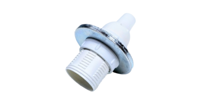 Lampe holder med fatning E14 til bla. Bauhaus og rør lampeglas med bukket kant.