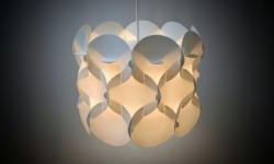 Original sjælden Danish design lampe fra 1960. A.C.Schmidt A/S. Ø32. Nyt el.