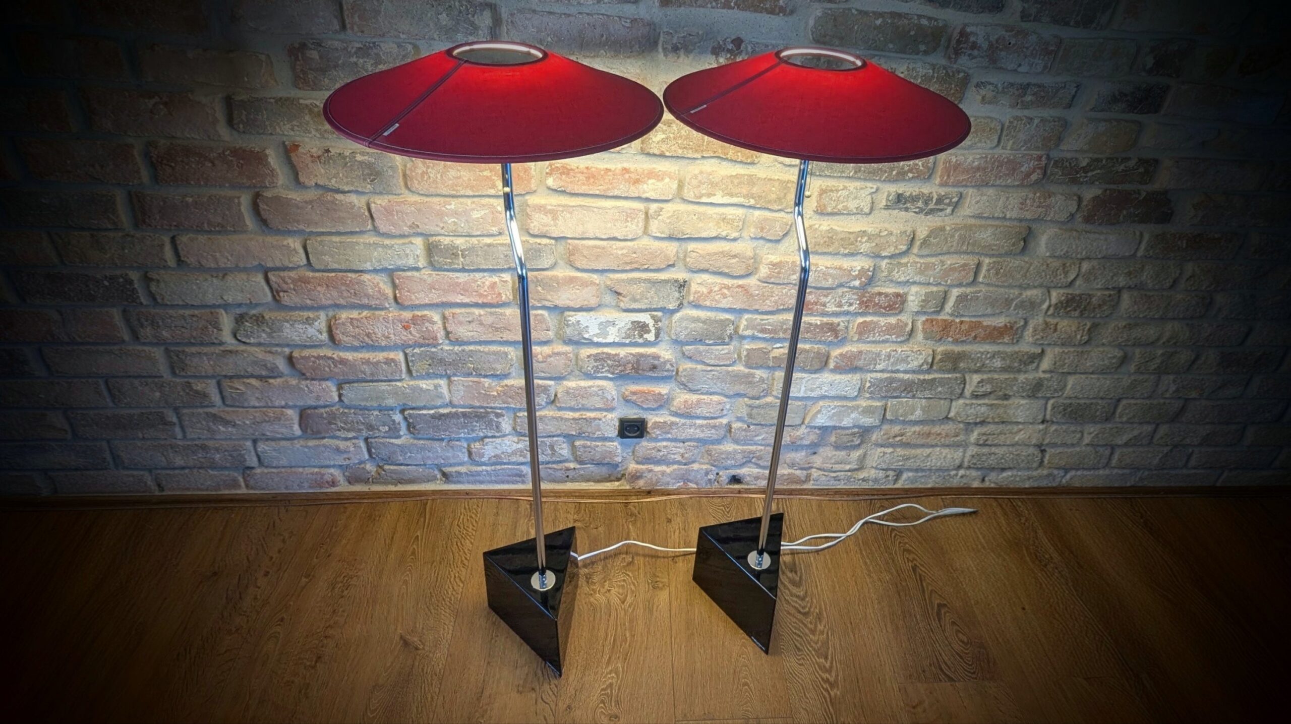 Sjældne originale Ateljé Lyktan gulvlamper 1984 – originalt sæt med 2 stk. Pickup only