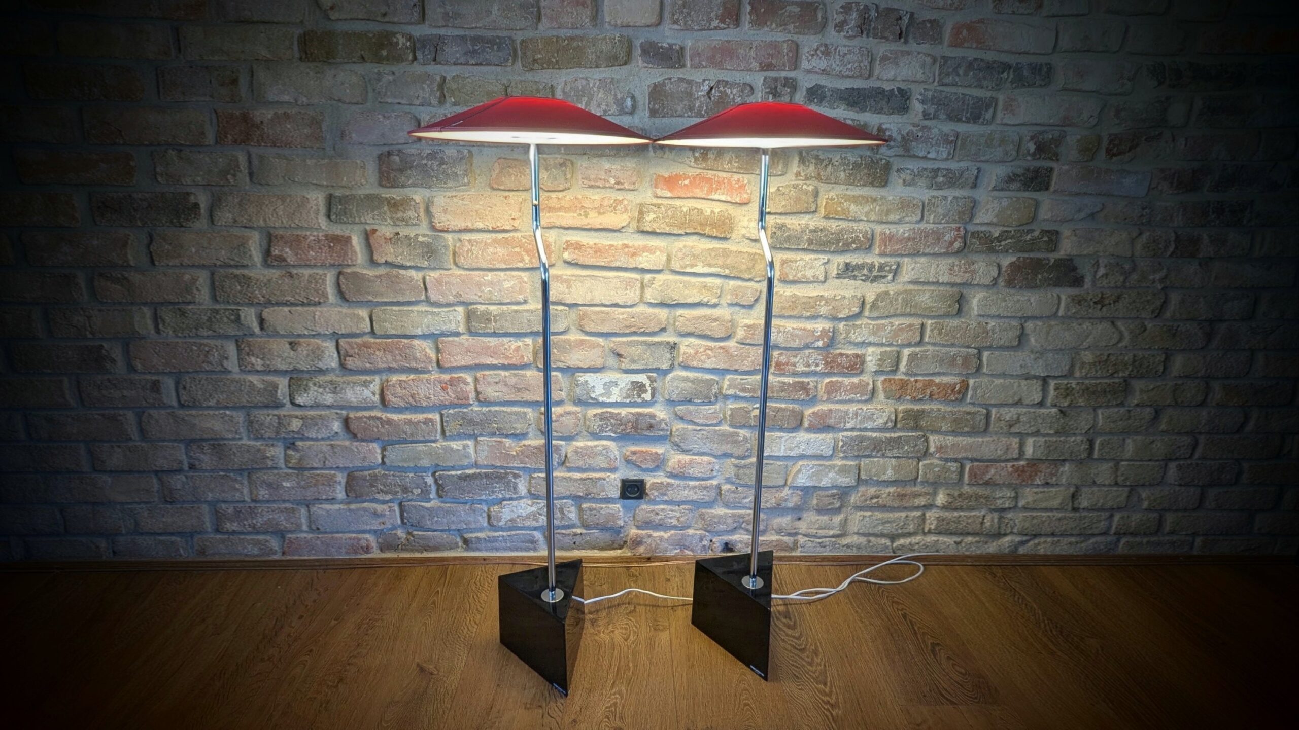 Sjældne originale Ateljé Lyktan gulvlamper 1984 – originalt sæt med 2 stk. Pickup only