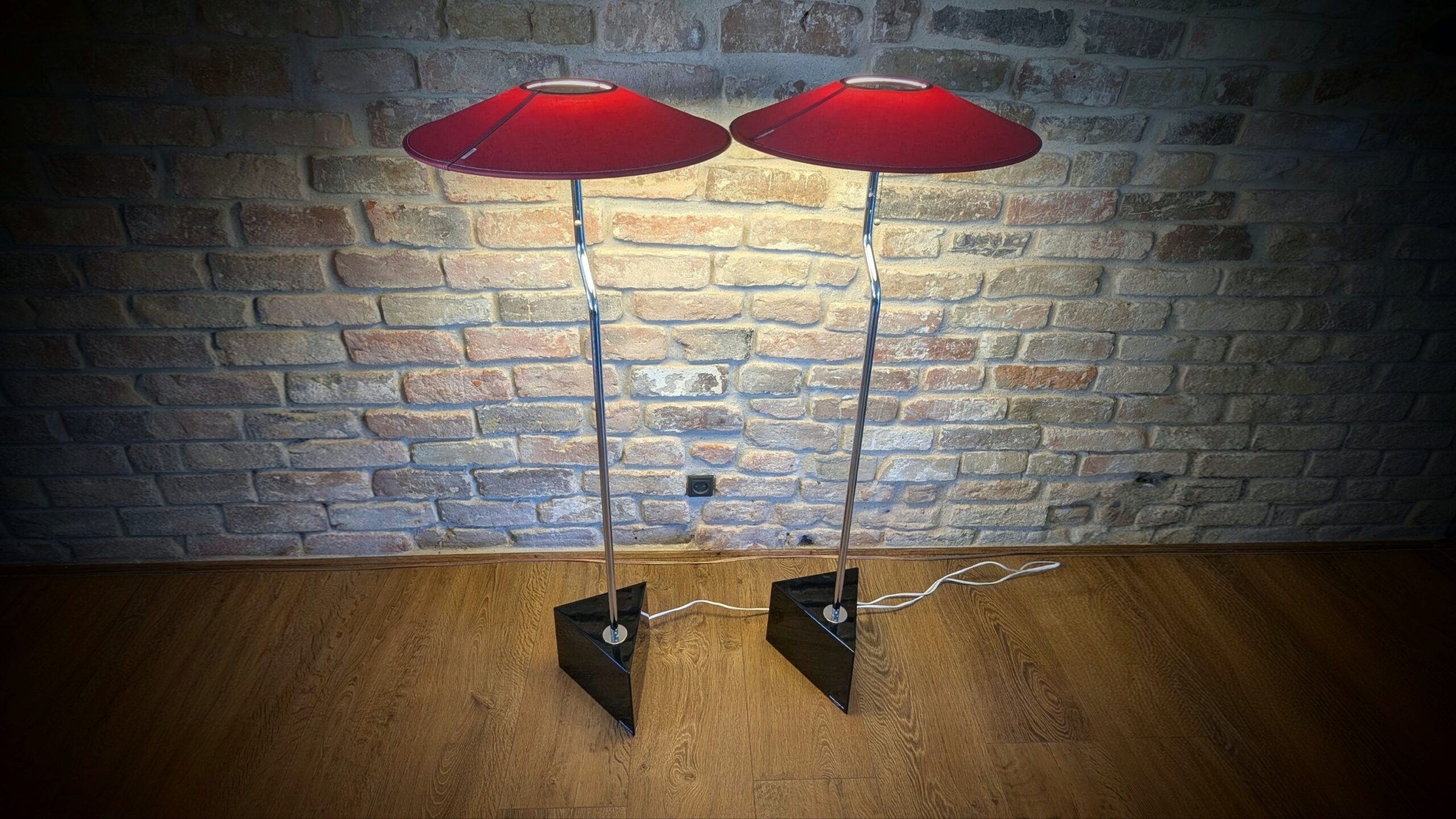 Sjældne originale Ateljé Lyktan gulvlamper 1984 – originalt sæt med 2 stk. Pickup only