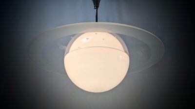Sjælden Saturn loftlampe fra 1940 – Art deco /Space Age / Stilnovo Éra. Pickup only.