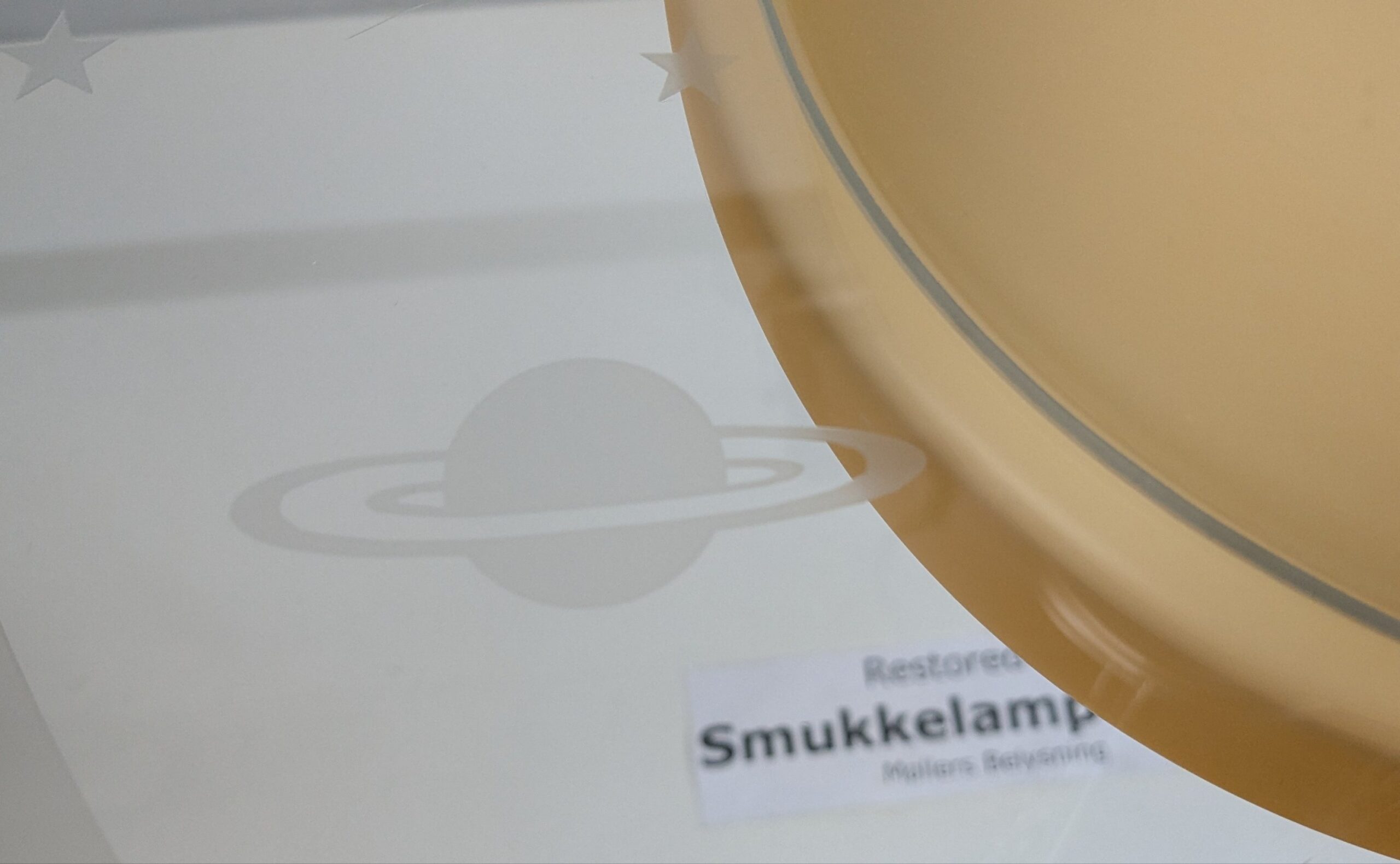 Sjælden Saturn loftlampe fra 1940 Rav – Art deco / Stilnovo Éra. Pickup only.