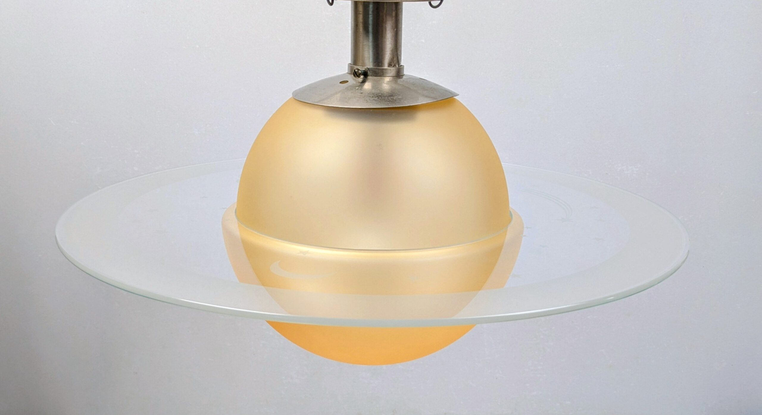 Sjælden Saturn loftlampe fra 1940 Rav – Art deco / Stilnovo Éra. Pickup only.