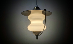 Lille Lyfa – dansk design Bent Karlby lysthus pendel loftlampe fra 1950. Ø16 cm. Ny el.