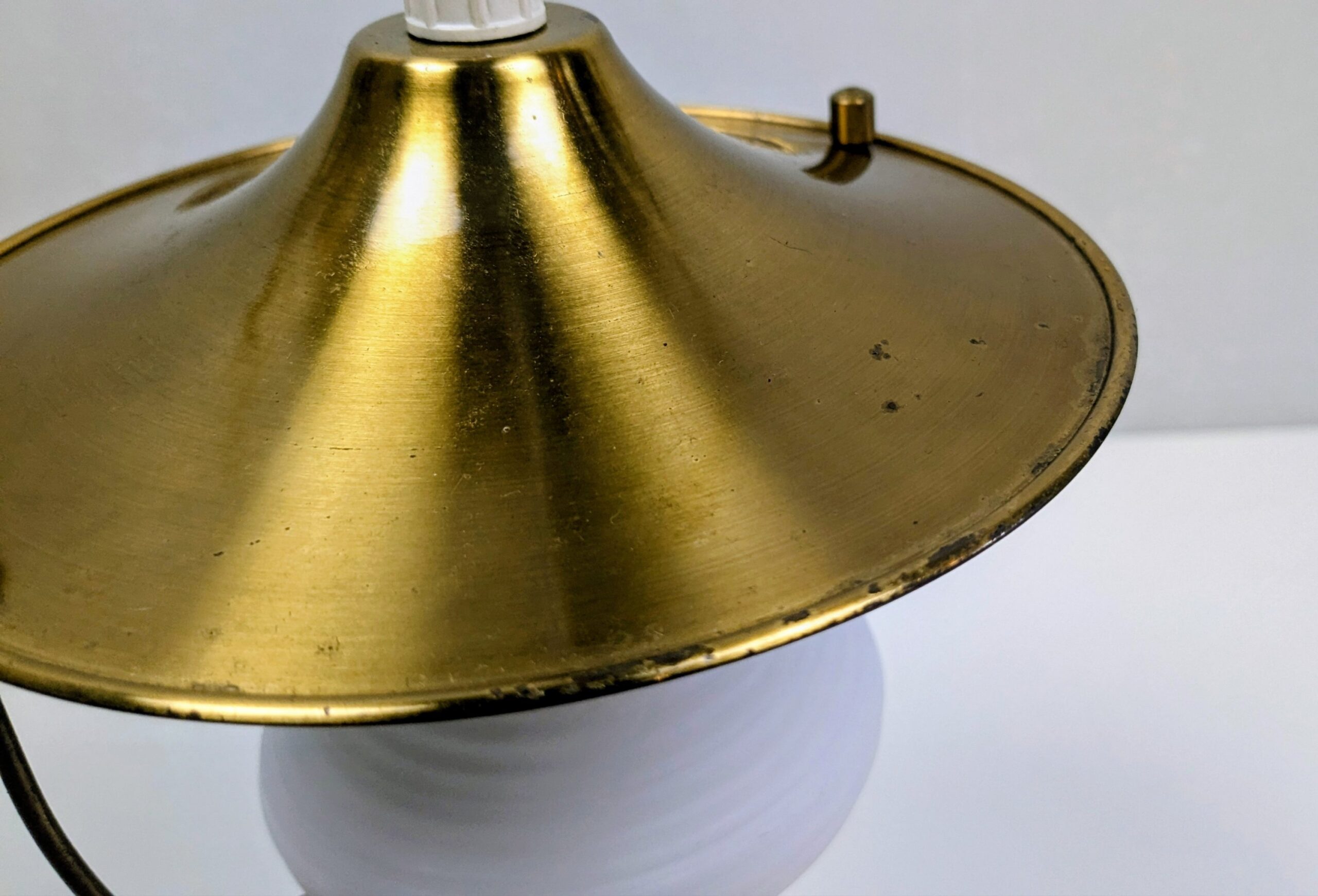 Lille Lyfa – dansk design Bent Karlby lysthus pendel loftlampe fra 1950. Ø16 cm. Ny el.