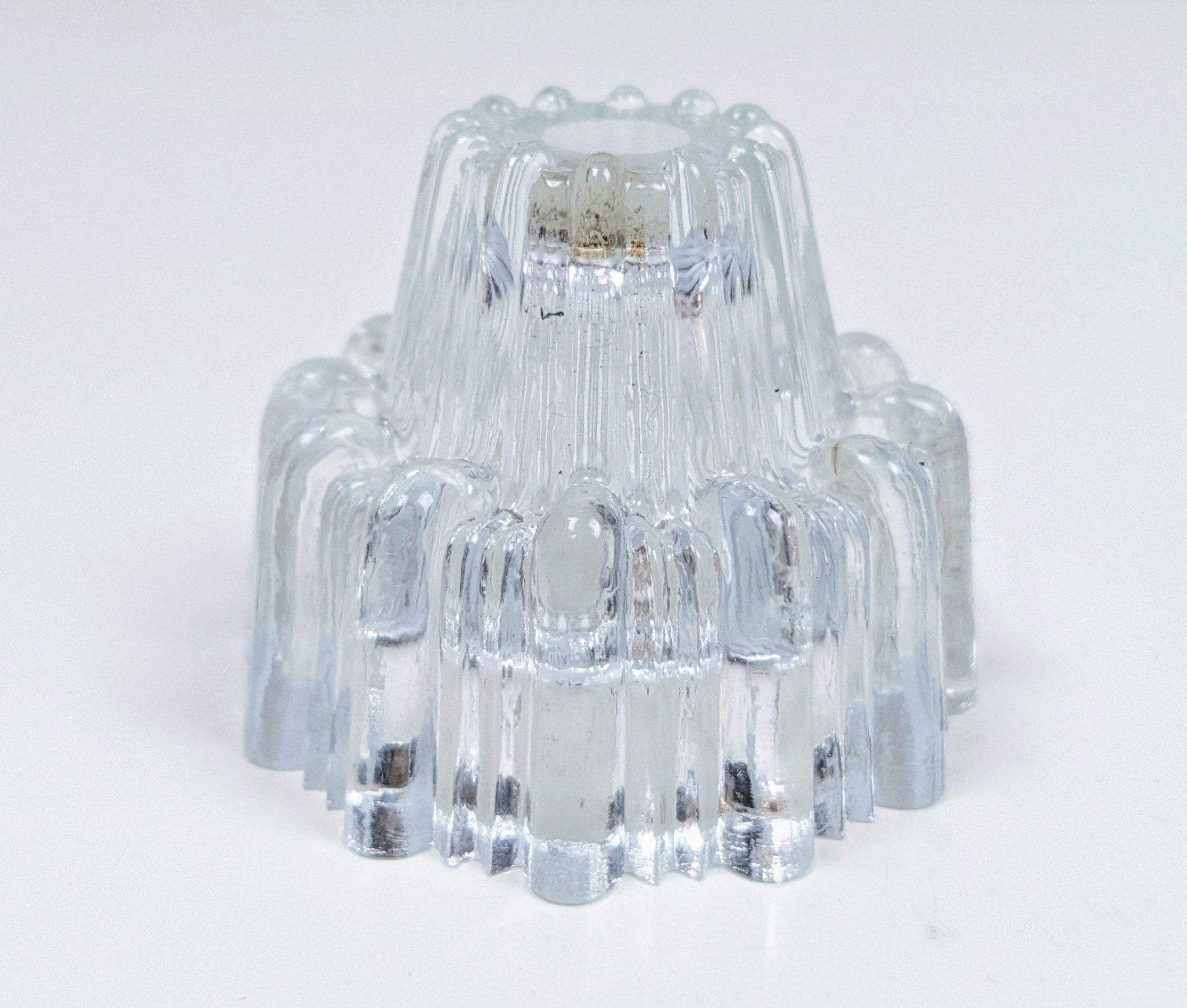 Originalt svensk Rejmyre glas til pendel fra 1975. Reservedel. Ø59. 10 mm hul.