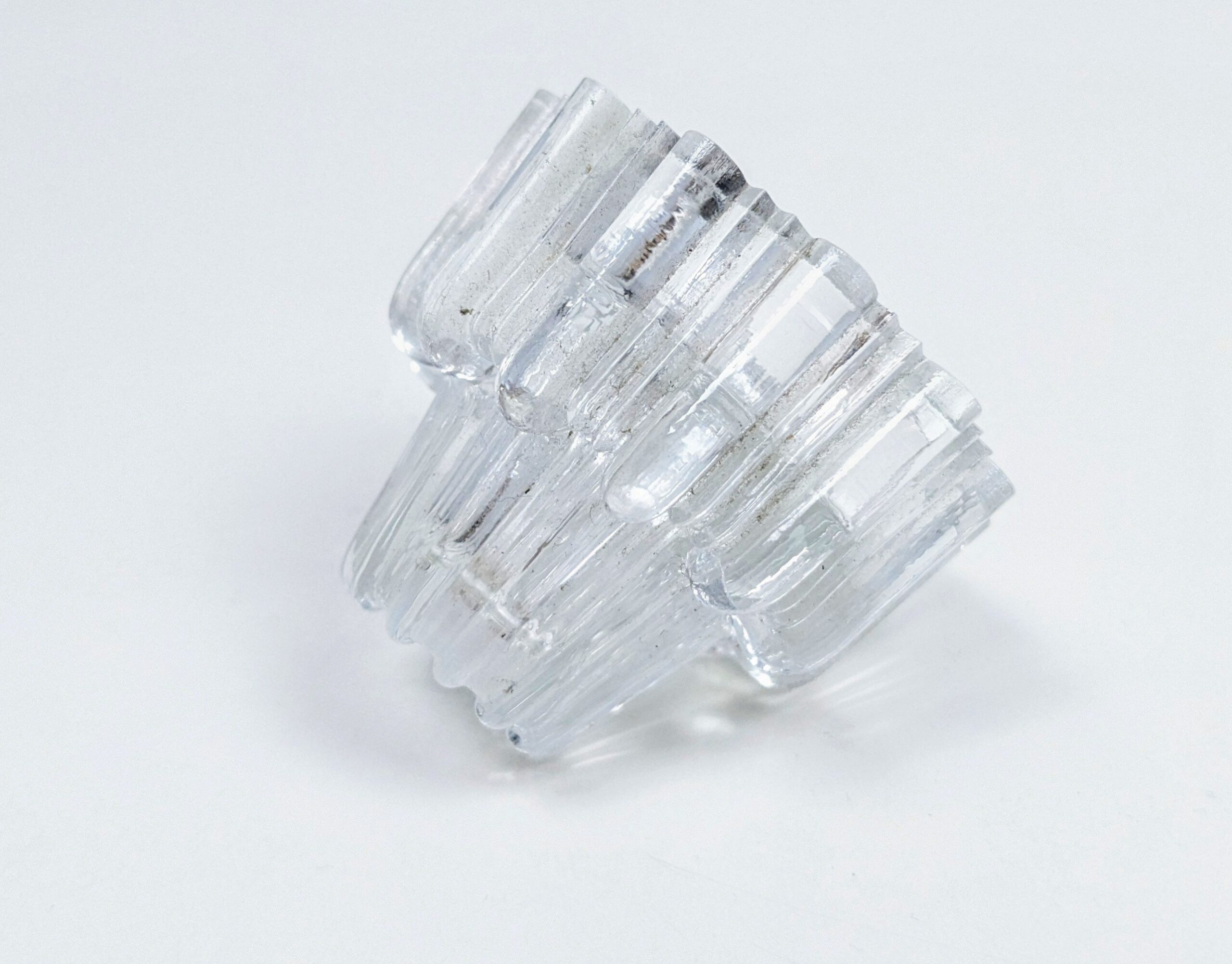 Originalt svensk Rejmyre glas til pendel fra 1975. Reservedel. Ø59. 10 mm hul.