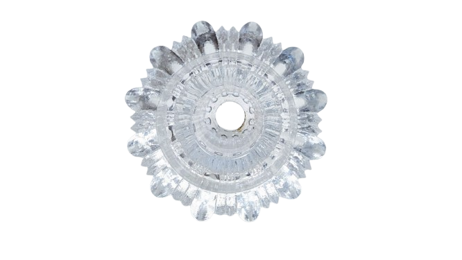 Originalt svensk Rejmyre glas til pendel fra 1975. Reservedel. Ø59. 10 mm hul.