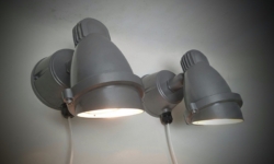 Sæt med 2 Custom industri væglamper, bord eller gulv lamper. Aluminium.
