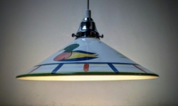 Skøn skandinavisk loftlampe med andemotiv. Keramik. Nyt el. Ø33. 1980