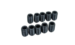 Lampebolt pinol aflastning m.m M5x10 mm. Sort stål. Til special lamper. Se info. 10 stk.