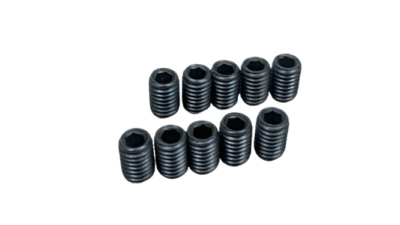 Lampebolt pinol aflastning m.m M5x10 mm. Sort stål. Til special lamper. Se info. 10 stk.