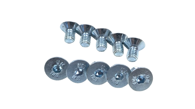 Lampebolt M5x8H Undersænket. stål. Til special lamper. Se info. 10 stk.