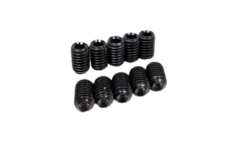 Lampebolt pinol aflastning m.m M5x8 mm. Sort stål. Til special lamper. Se info. 10 stk.