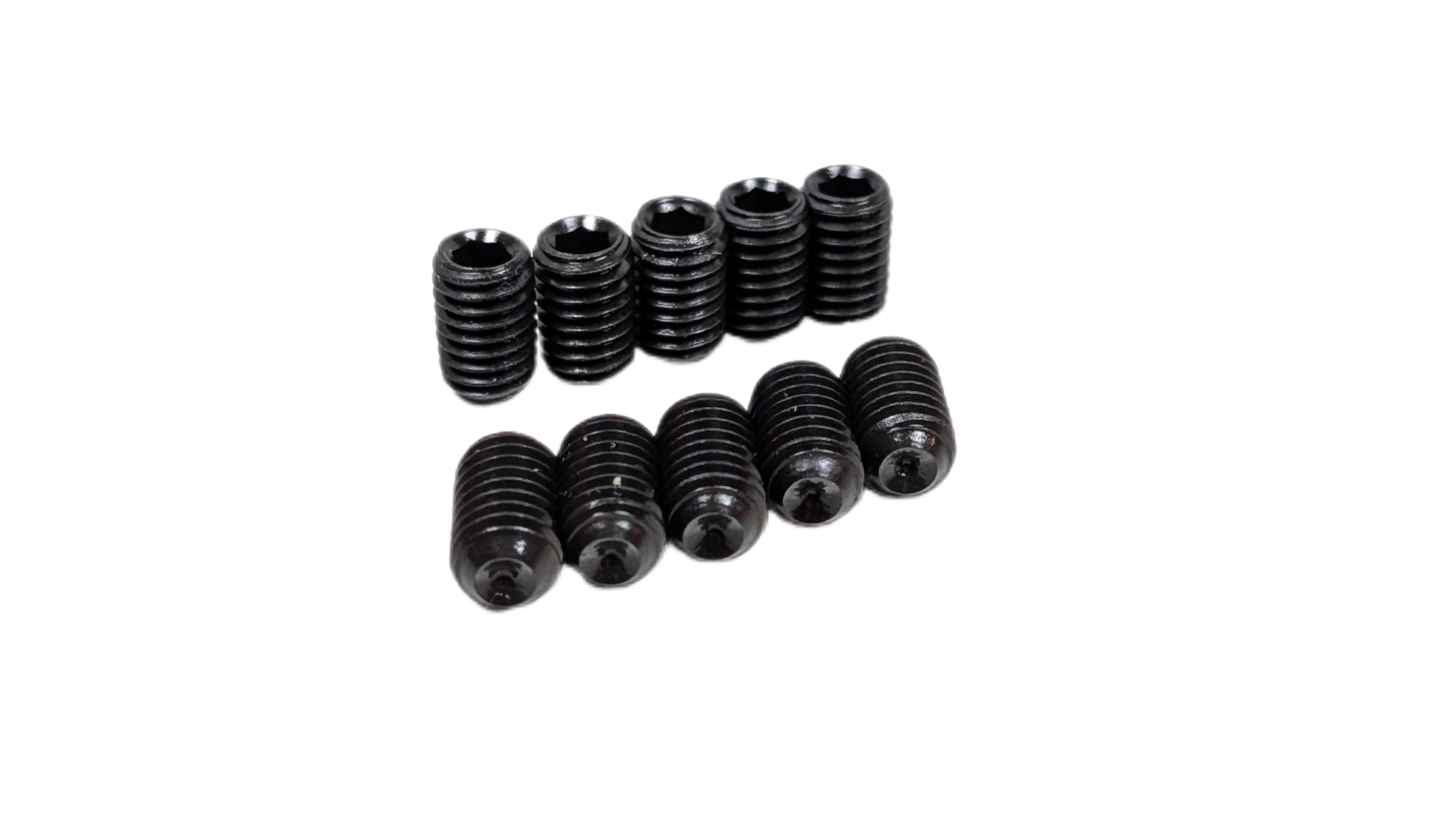Lampebolt pinol aflastning m.m M5x8 mm. Sort stål. Til special lamper. Se info. 10 stk. – Specialbolte lamper