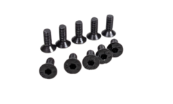 Lampebolt M3x8 Undersænket. Sort stål. Til special lamper, dækplader m.m. Se info. 10 stk.