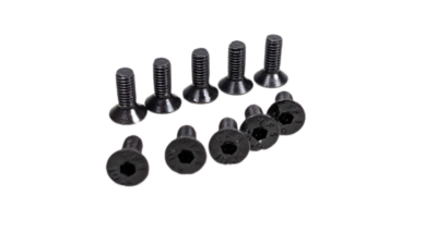 Lampebolt M3x8 Undersænket. Sort stål. Til special lamper, dækplader m.m. Se info. 10 stk. – Specialbolte lamper