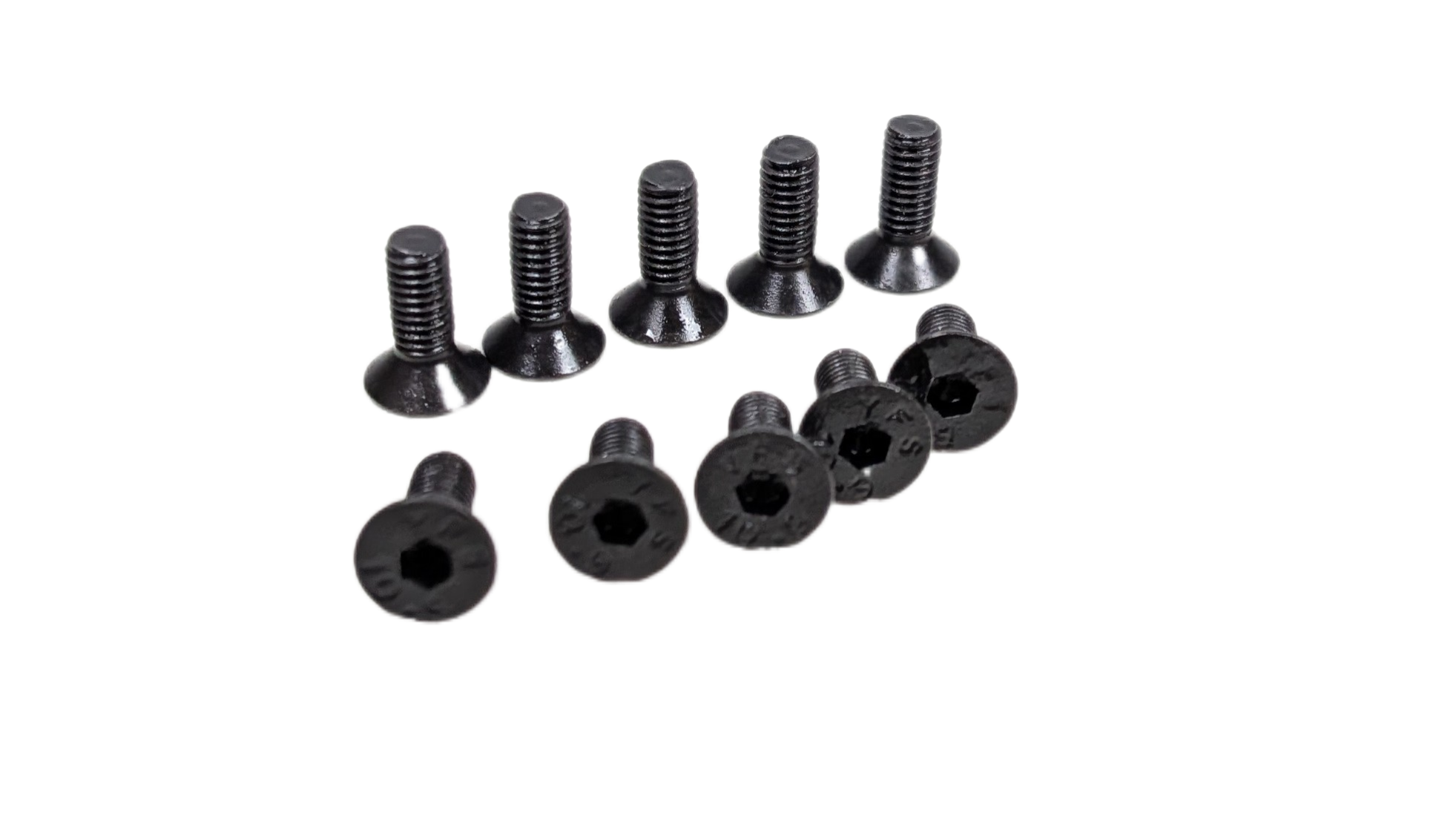 Lampebolt M3x8 Undersænket. Sort stål. Til special lamper, dækplader m.m. Se info. 10 stk. – Specialbolte lamper