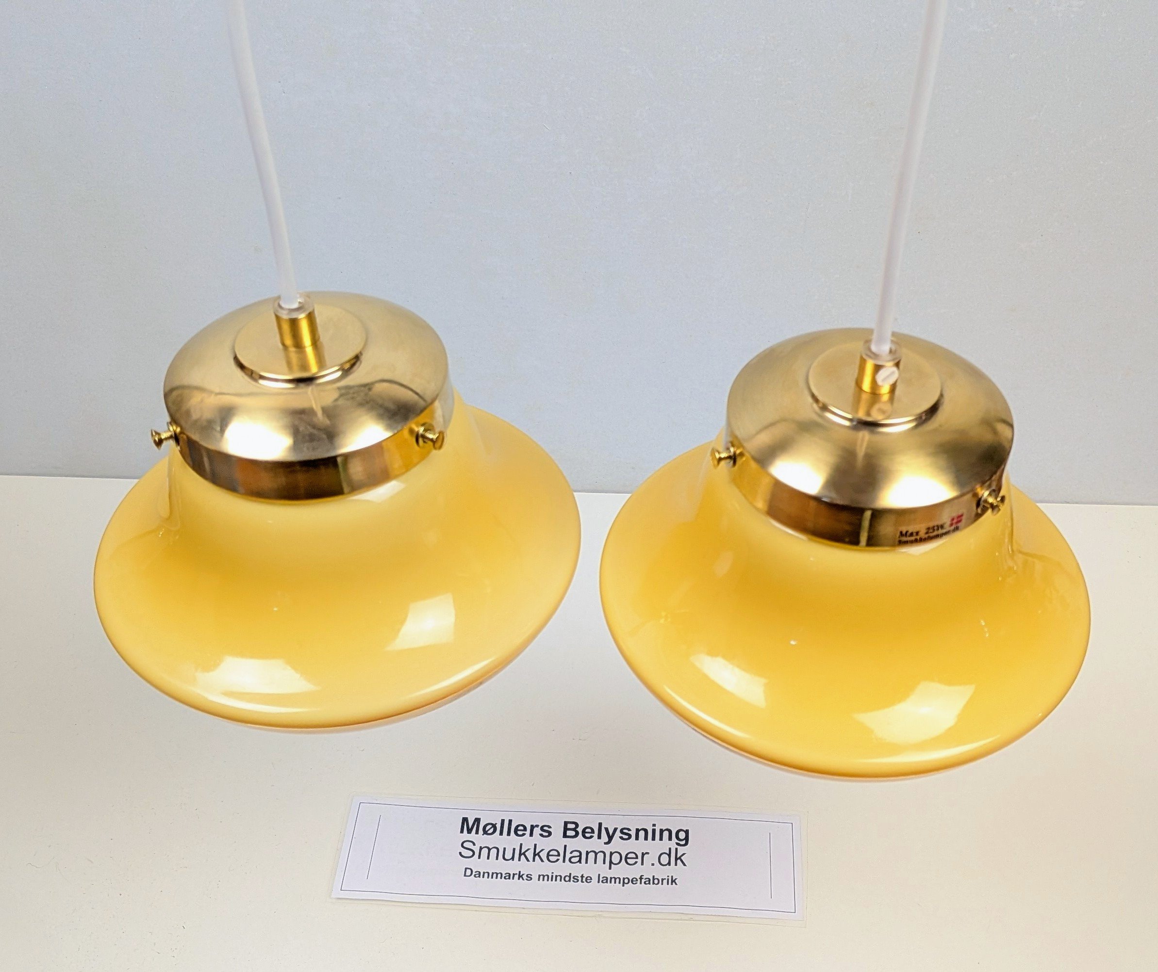 Sæt med 2 skønne loftlamper fra 1940. Professionelt restaureret. Ø18. - Billede 5