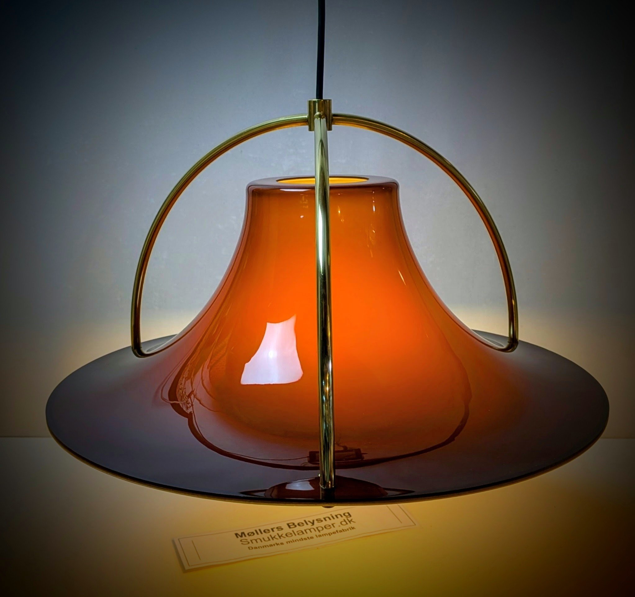 Fog og Mørup lampe til spisebordet. Design Jo Hammerborg 1977. Restaureret Nyt el. Ø48. Læs mere - Billede 2