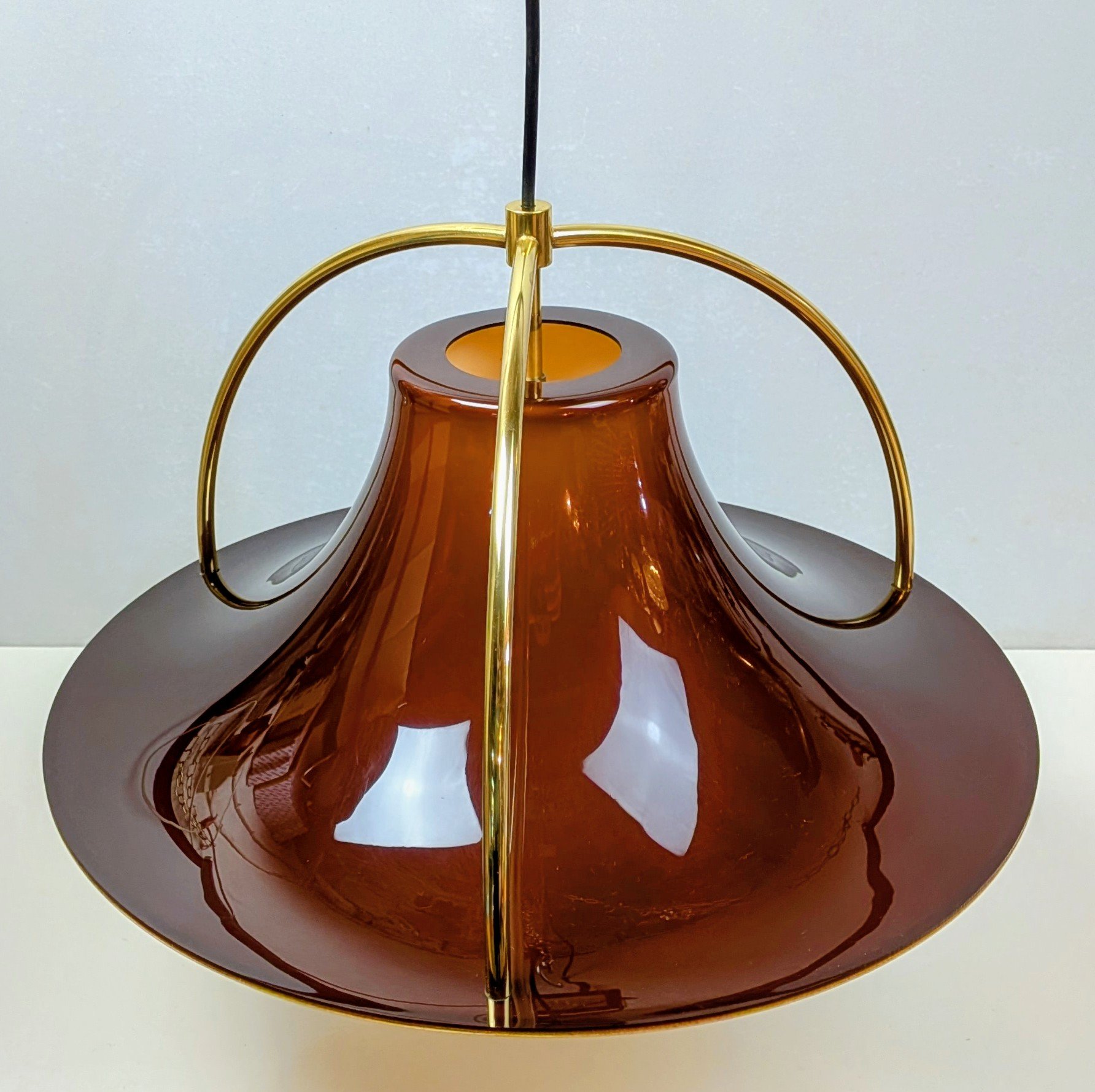 Fog og Mørup lampe til spisebordet. Design Jo Hammerborg 1977. Restaureret Nyt el. Ø48. Læs mere - Billede 3