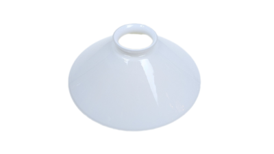 Vintage skomager lampeglas med slebet kant. Ø20 cm. Gribekant 58 mm. 7cmH – Lampeglas med gribekant – Krave