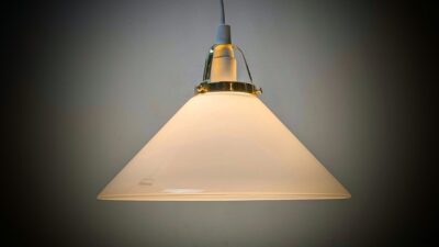 Klassisk dansk Odreco Skagen skomager pendel fra 1980. Nyt el m.m. Ø24,5 11,5 CmH – Hvide og neutrale stilfulde