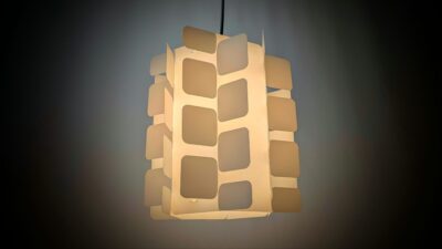 Sjælden original dansk design lampe fra 1970. Gunner Jensen Design. Made in Denmark. Unused. HVID – Loftlamper