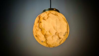 Skøn marmoreret kuglependel 1920. Professionelt restaureret. Ø20 – Kuglependler