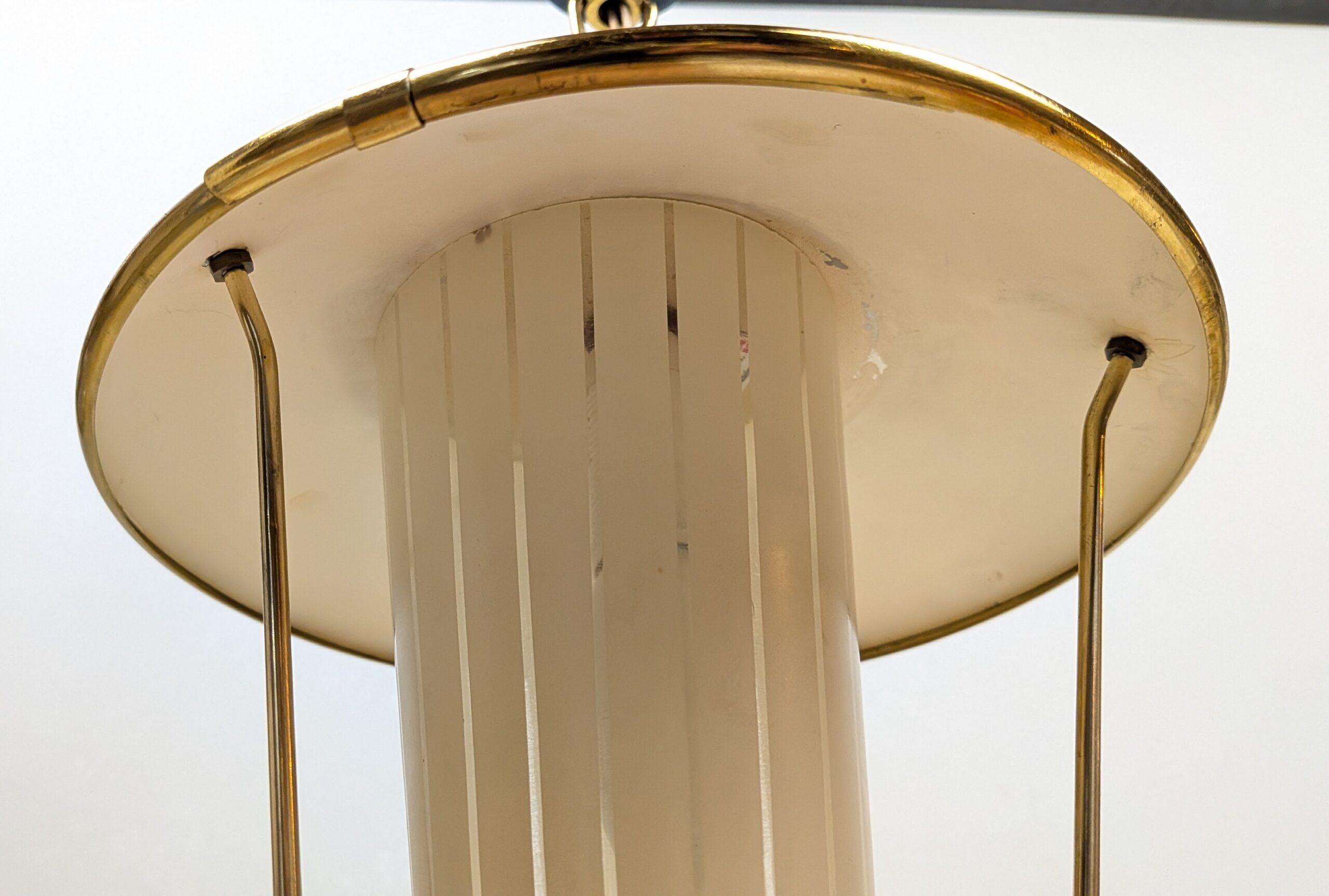Skøn Atomic Age 1950 loftlampe. Restored. Ø23. 43 cmH – produktbillede 6 – Orangeri og udestue belysning