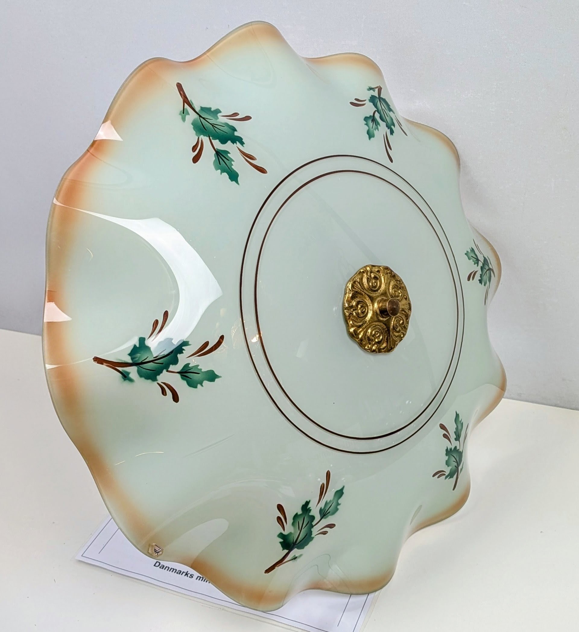 Stor antik storslået plafond loftlampe fra 1930. Ø48. 55 cmH. Nyt el. Pickup only. – produktbillede 3 – Loftlamper
