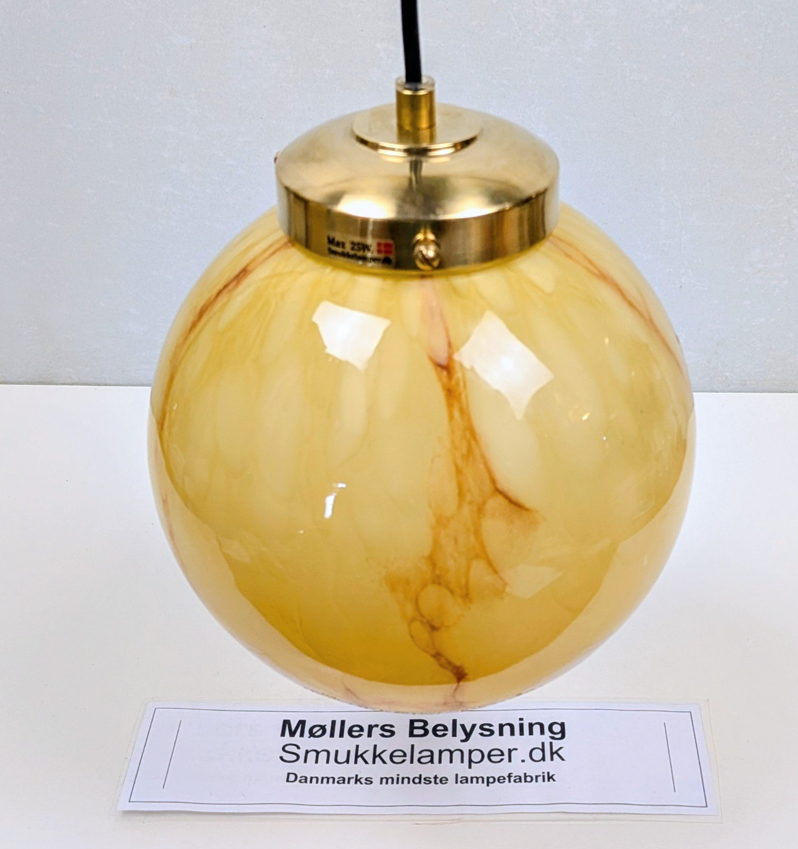 Luksuriøs lille marmoreret kuglependel fra 1920. Professionelt restaureret. Ø20. – produktbillede 2 – Kuglependler