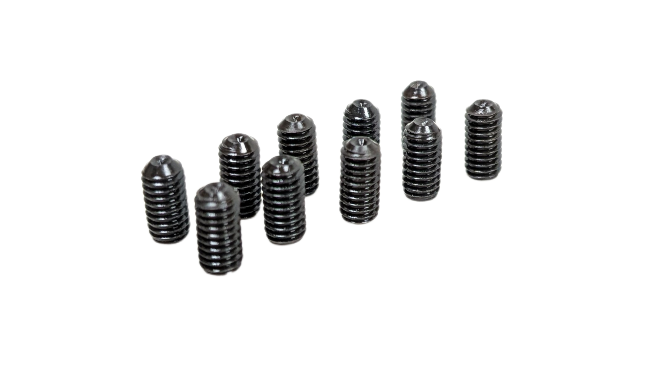 Lampebolt pinol aflastning m.m M4x8 mm. Sort hærdet stål. Til special lamper m.m. Se info. 10 stk. – Pinol bolte – special varer designlamper – til sikring, aflastning m.m forskellige størrelser