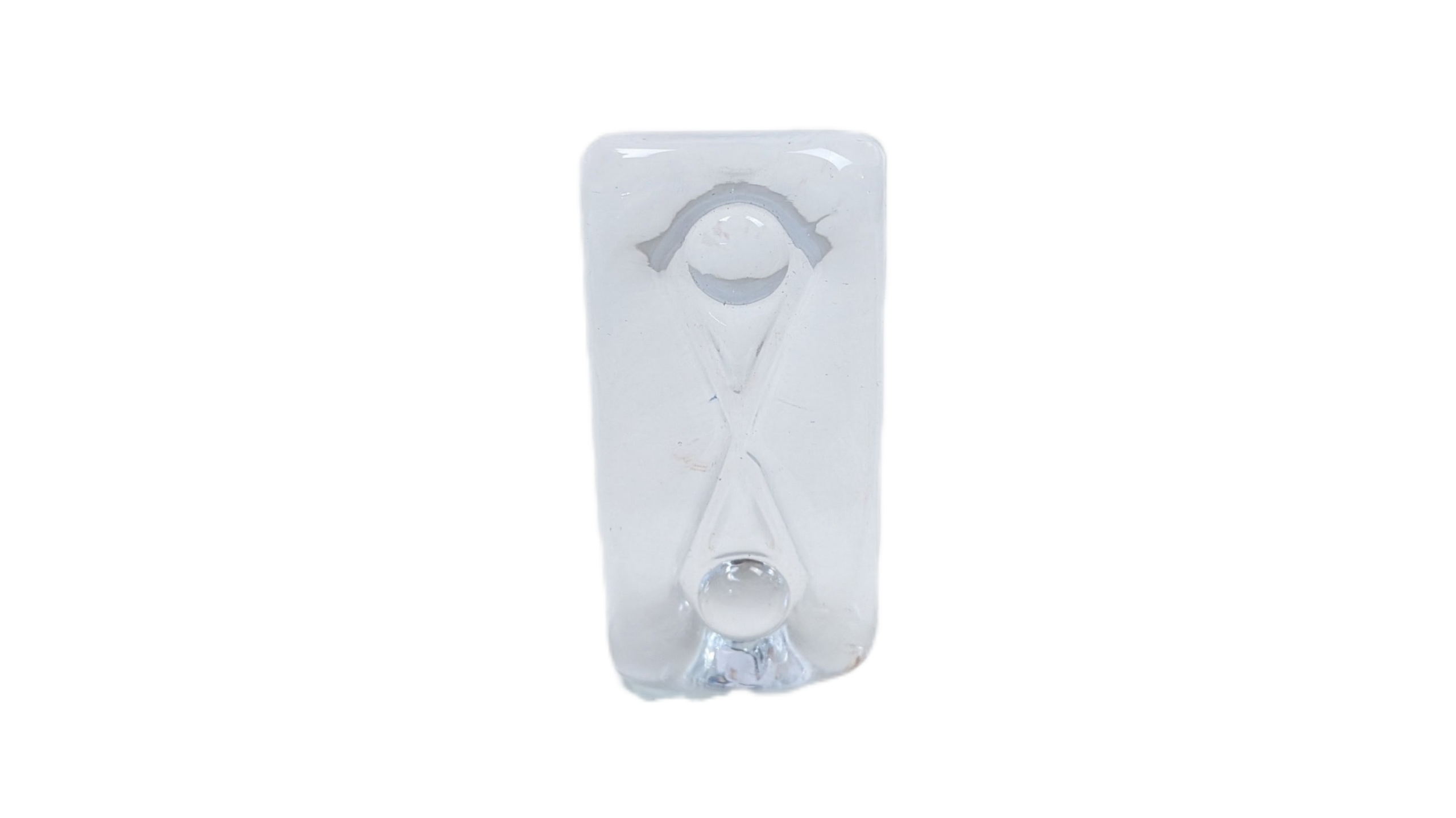 Original Rejmyre lampeglas. Model 512. Orrefors. 1978. Reservedel. 37x77 mm. 22 mm tyk. – Lysekroneglas, krystal prismer og småglas