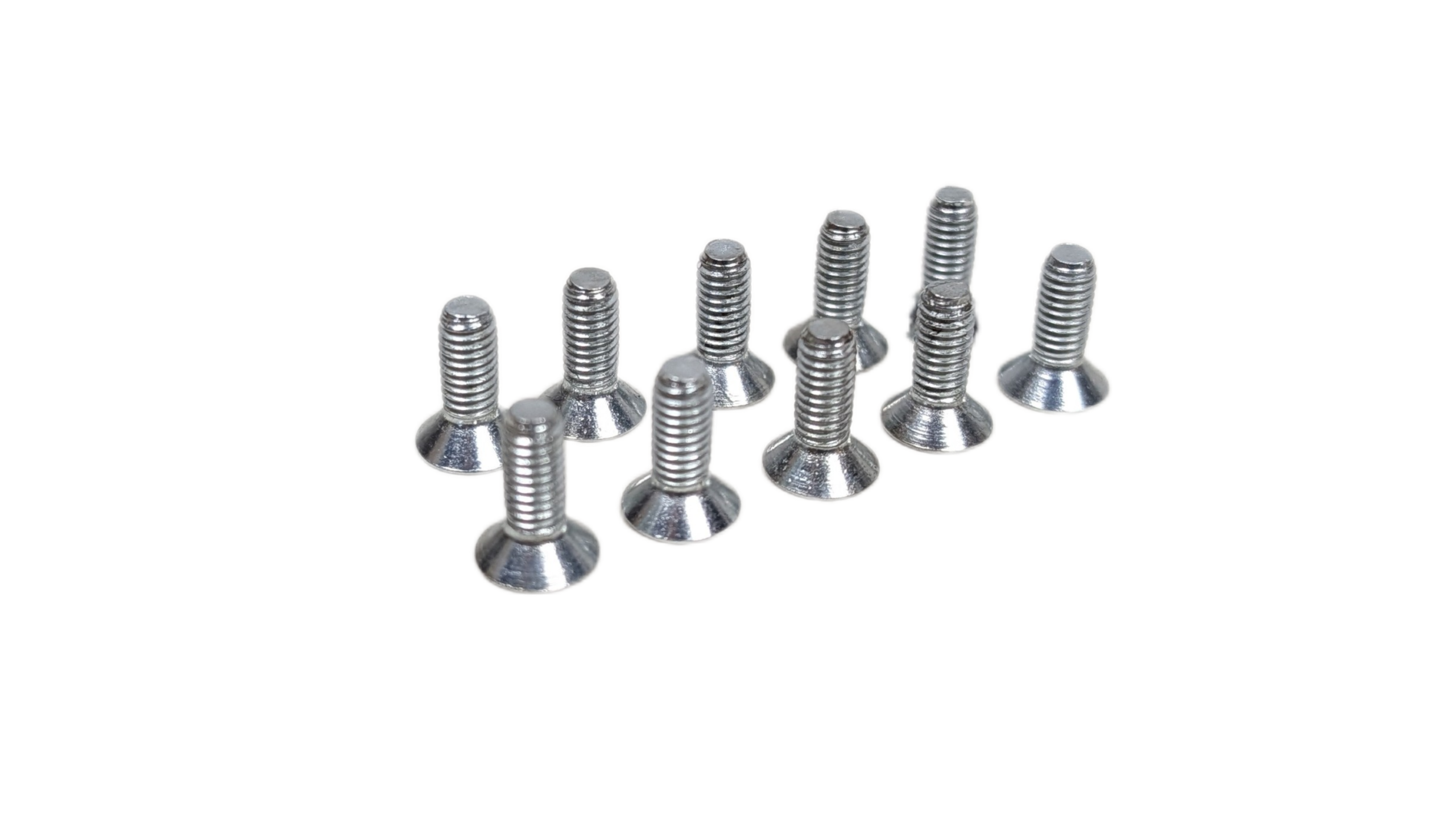Lampebolt M3x8 Undersænket. Forzinket stål. Til special lamper, dækplader m.m. Se info. 10 stk. – Pinol bolte – special varer designlamper – til sikring, aflastning m.m forskellige størrelser
