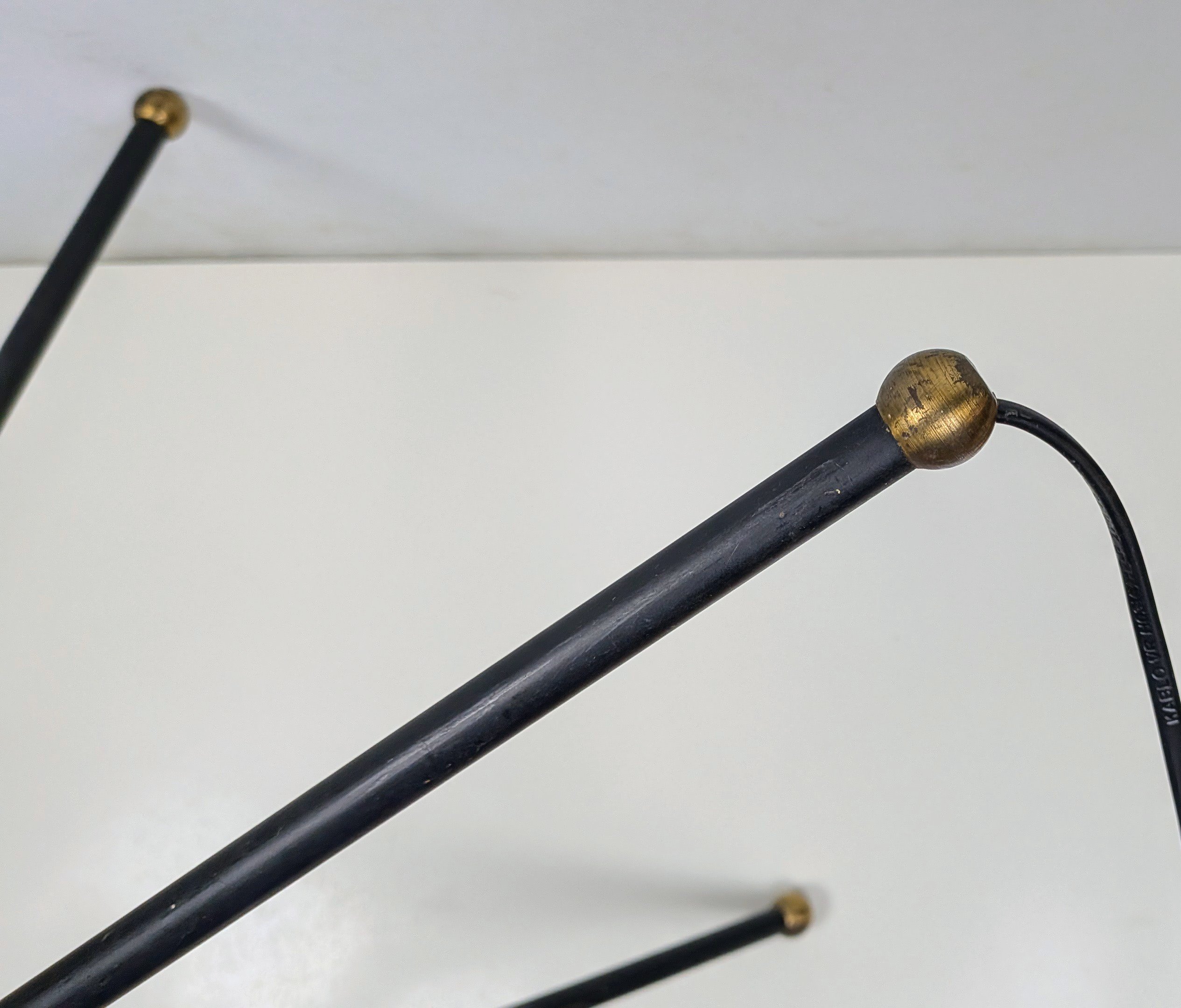 Teknika treben model 209 – eksklusiv dansk design gulvlampe med to fleksible arme – 1955. Pickup only – produktbillede 2 – Gulvlamper